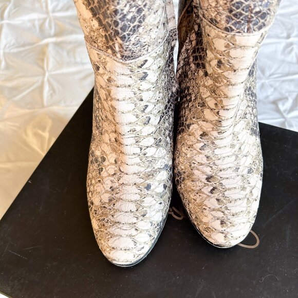 Vintage Sam Edelman Serephina Snakeskin Knee High Boots – Size 8M - Picture 5 of 8